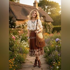 🤎 Chere Boho Maxi Skirt – XS / Small – No Size Tag 🤎